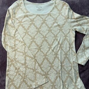 White Stag Beige Damask Women's Blouse